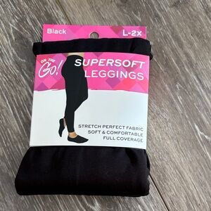NWT Supersoft Black Leggings size L-2x